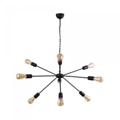 Hängeleuchte in Schwarz Ø77cm 9-flmg