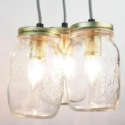 Hängeleuchte JARS in Messing 3-flmg