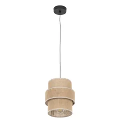 Hängeleuchte Jute Metall Ø 20 cm E27 Boho Design GREET