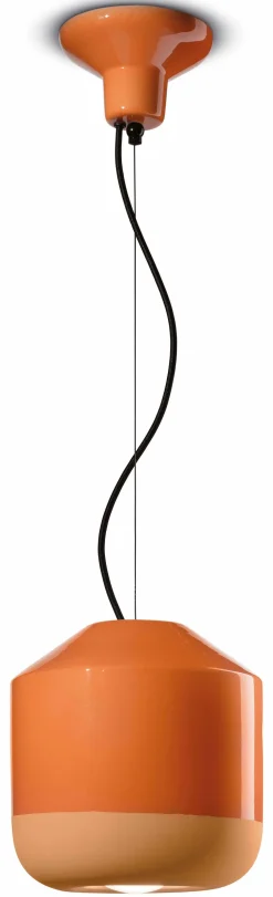 Hängeleuchte Keramik D: 24 cm rund H: max. 145 cm E27