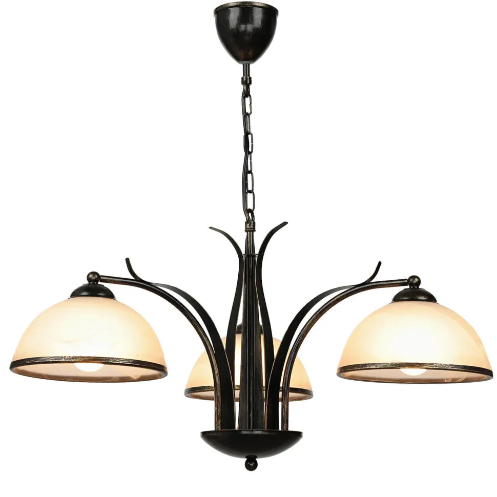 Hängeleuchte KORFU in Messing Antik 3-flmg