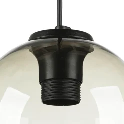 Hängeleuchte Kugel Schirm Glas T: max. 100cm 3x E27