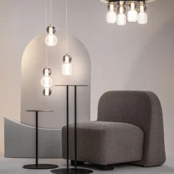 Hängeleuchte LED Metall Rauchglas B: 38 cm 4000 lm INA