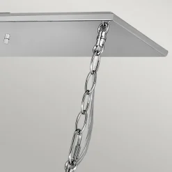 Hängeleuchte länglich H: max. 142,9 cm Nickel poliert E27