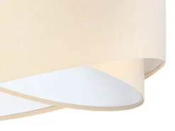 Hängeleuchte MADAN Creme Weiß rund Ø50cm