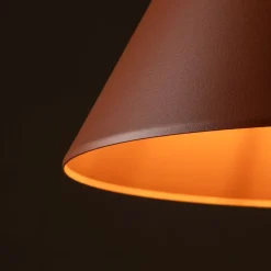 Hängeleuchte Metall Ø 32 cm H: max. 165 cm Rot Retro E27