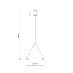 Hängeleuchte Metall Ø 32 cm H: max. 165 cm Rot Retro E27