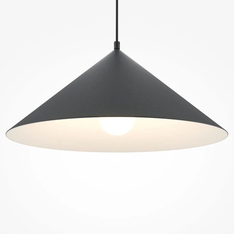 Hängeleuchte Metall Ø 35 cm rund H: max. 318 cm Schwarz