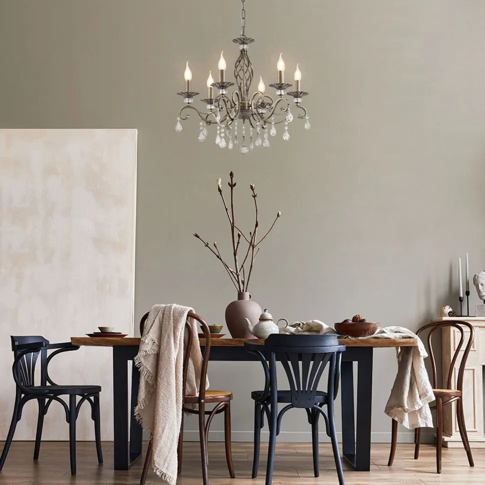 Hängeleuchte Metall 63 cm breit H: max. 116 cm E14