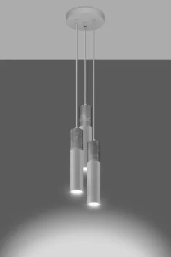 Hängeleuchte Metall Beton GU10 3-flammig Ø 20 cm