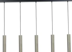 Hängeleuchte Metall 5-flammig Nickel Schwarz ERION