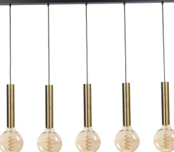 Hängeleuchte Metall für E27 Messing Schwarz Esstisch