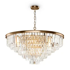 Hängeleuchte Metall Glas Ø 80 cm rund H: max. 127 cm