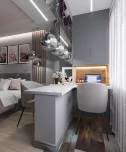 Hängeleuchte Metall Glas Ø 30 cm H: max. 105 cm Nickel