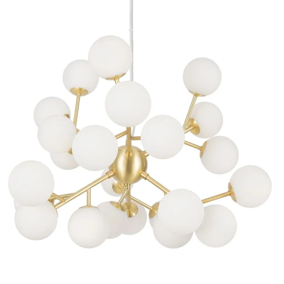 Hängeleuchte Metall Glas 65 cm breit H: max. 146,5 cm