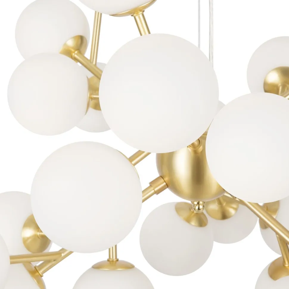 Hängeleuchte Metall Glas 65 cm breit H: max. 146,5 cm