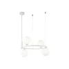 Hängeleuchte Metall Glas B: 39 cm H: max. 184 cm Weiß