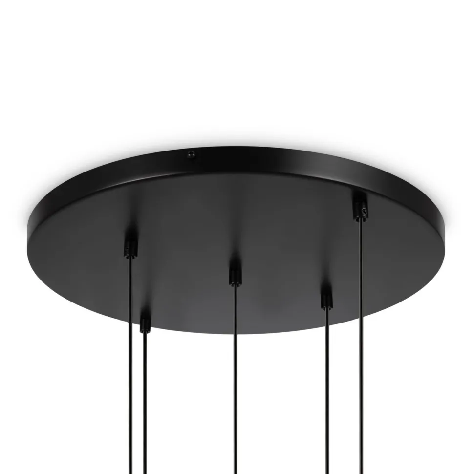 Hängeleuchte Metall Glas B: 45 cm H: max. 222,5 cm E14