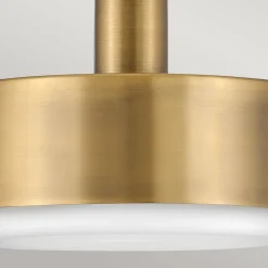 Hängeleuchte Metall Glas D: 33 cm H: max. 140,4 cm in Messing