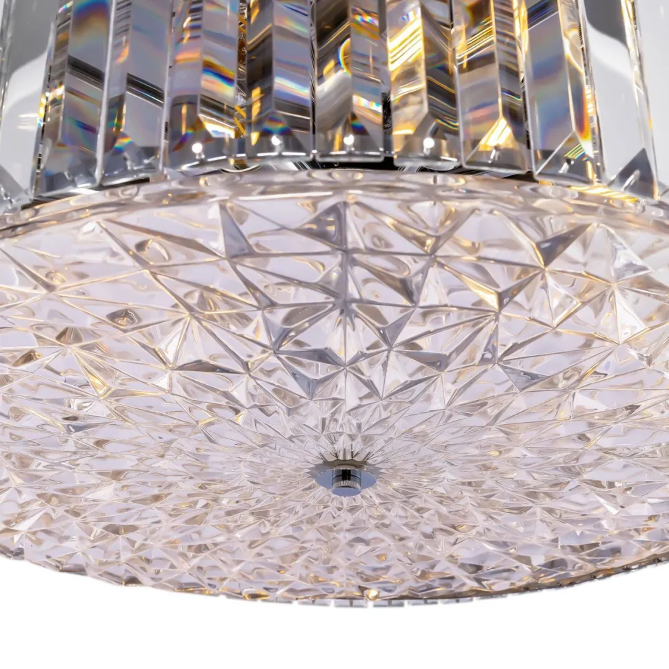 Hängeleuchte Metall Glas E27 D: 53 cm H: max. 89,4 cm