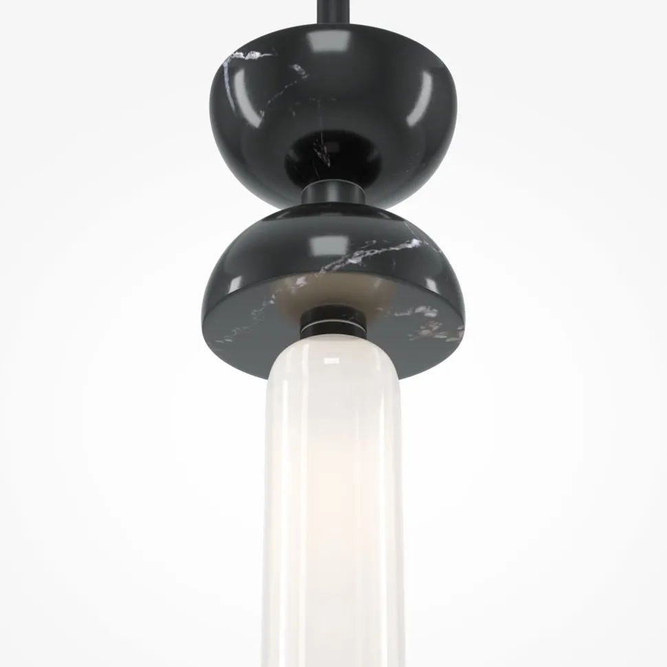 Hängeleuchte Metall Glas rund D: 10 cm H: max. 336,5 cm