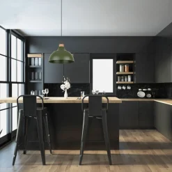 Hängeleuchte Metall Grün Retro Ø 34 cm verstellbar E27