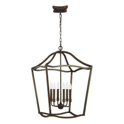 Hängeleuchte Metall in Messing antik Vintage NADICIA