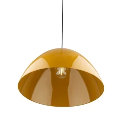 Hängeleuchte Metall rund Ø 50 cm H: max. 170 cm E27 Gelb