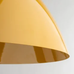 Hängeleuchte Metall rund Ø 50 cm H: max. 170 cm E27 Gelb