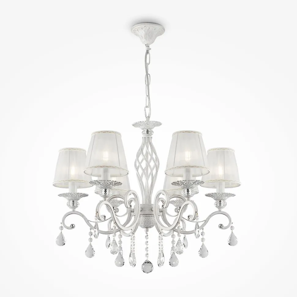 Hängeleuchte Metall Stoff 63 cm breit H: max. 116 cm