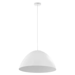 Hängeleuchte Metall Weiß Ø 50 cm rund E27 MIRANDA