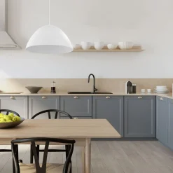 Hängeleuchte Metall Weiß Ø 50 cm rund E27 MIRANDA