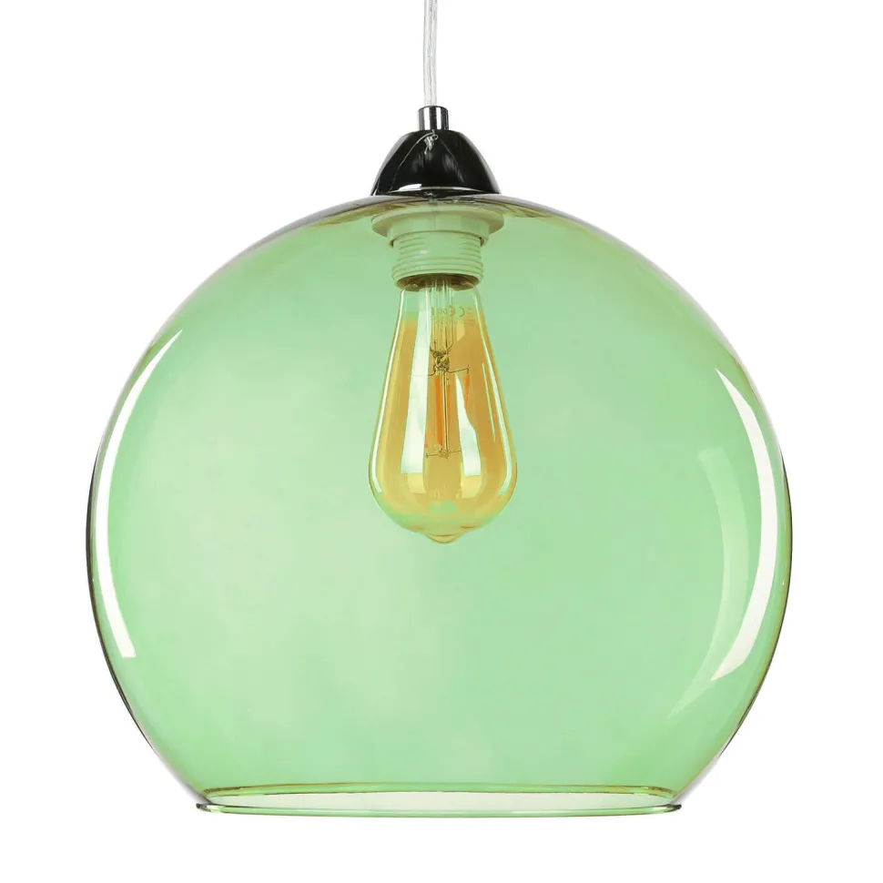 Hängeleuchte mit Glasschirm Grün