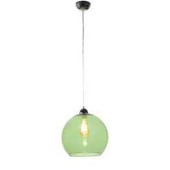 Hängeleuchte mit Glasschirm Grün