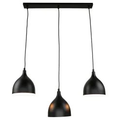 Hängeleuchte NOAK in Schwarz 3-flmg