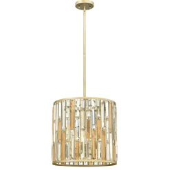 Hängeleuchte PRISM Blattsilber Jugendstil Lampe