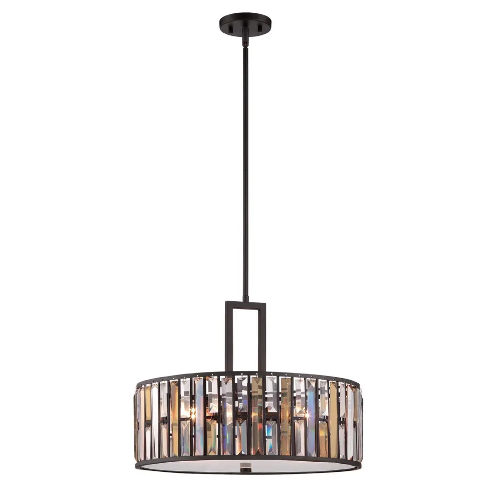 Hängeleuchte PRISM Bronze Ø54cm Jugendstil Lampe