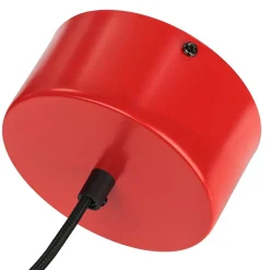 Hängeleuchte Rot Metall Vintage Mid Century Design