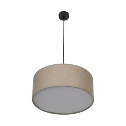 Hängeleuchte rund Ø 50 cm H: max. 110 cm Jute 3x E27 Modern