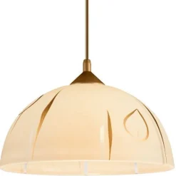 Hängeleuchte Rund Gold Retro Esstisch Glas Lampe