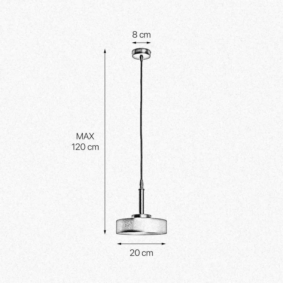Hängeleuchte rund Schwarz matt Gold E27 D: 20 cm