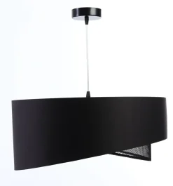 Hängeleuchte Satin Netz Ø 50 cm E27 rund Schwarz Gold