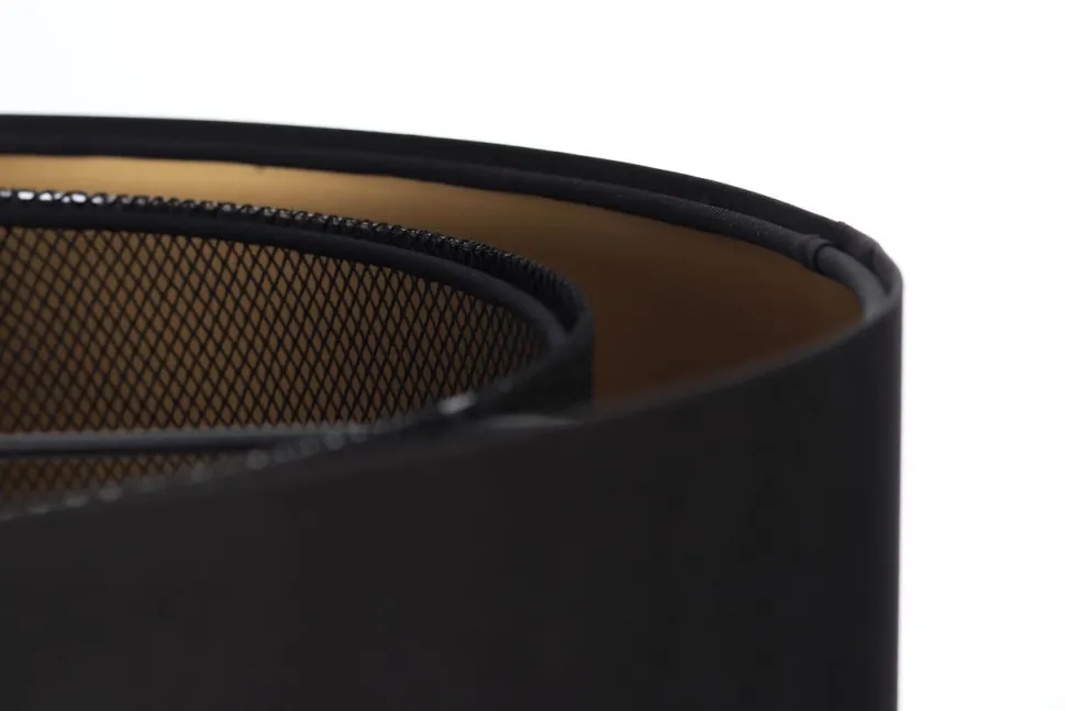 Hängeleuchte Satin Netz Ø 50 cm E27 rund Schwarz Gold