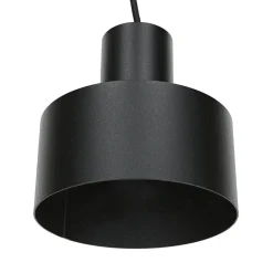 Hängeleuchte Schwarz breiter Schirm Retro 2 flmg