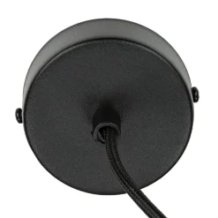 Hängeleuchte Schwarz breiter Schirm Retro