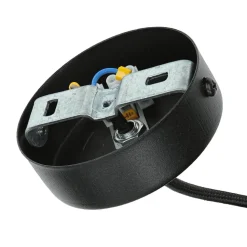 Hängeleuchte Schwarz breiter Schirm Retro