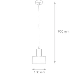 Hängeleuchte Schwarz breiter Schirm Retro