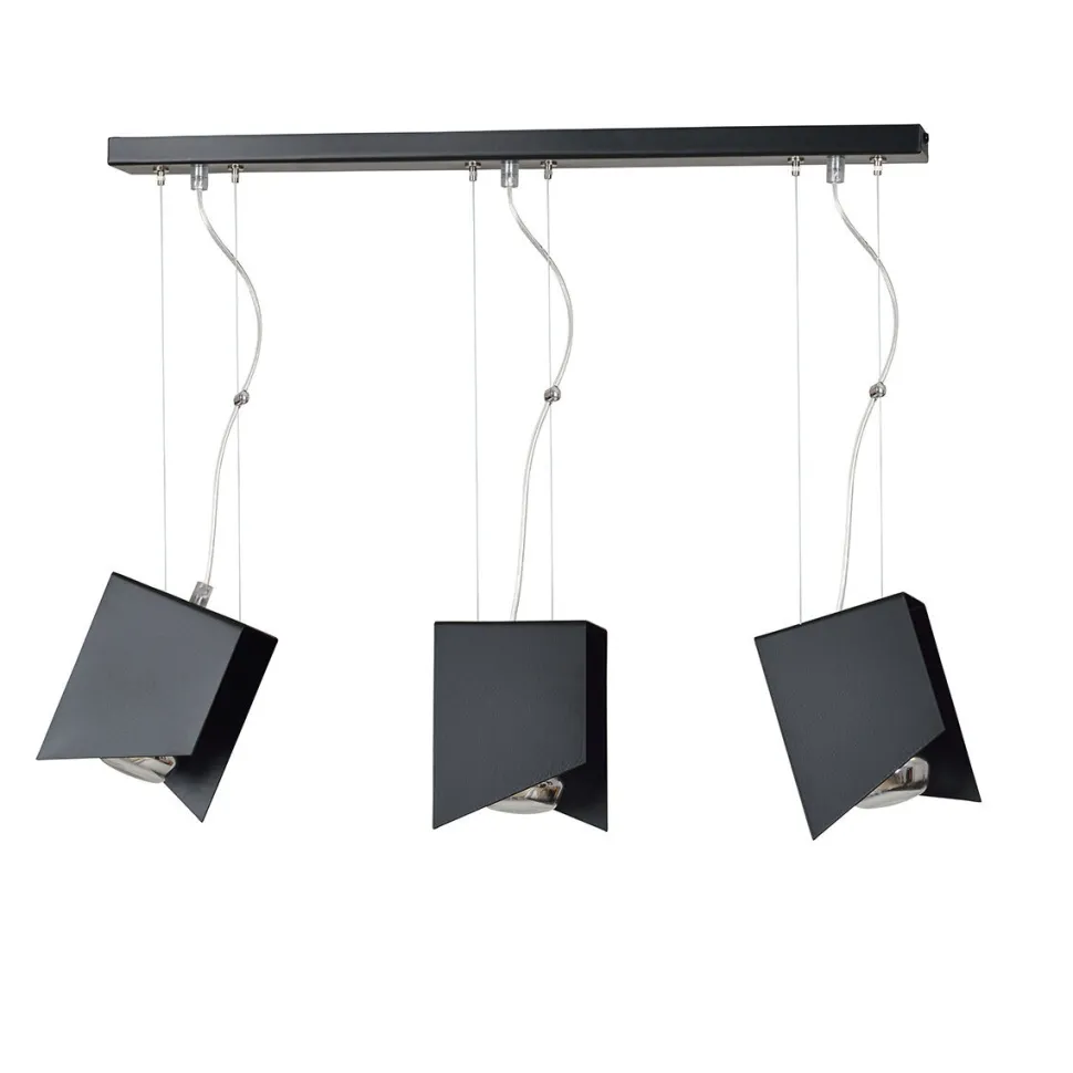 Hängeleuchte schwarz Design verstellbar 3-flammig