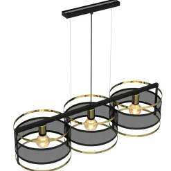 Hängeleuchte Schwarz Gold Esstisch Mesh Metall MURINE