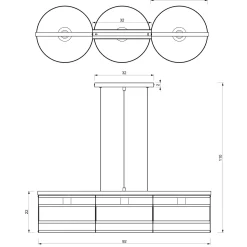 Hängeleuchte Schwarz Gold Esstisch Mesh Metall MURINE
